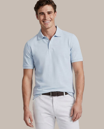 Respect polo tiger lichtblauw