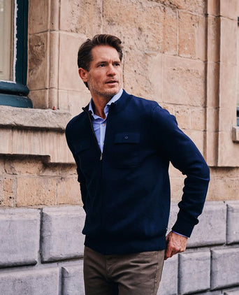 Cardigan canes donkerblauw