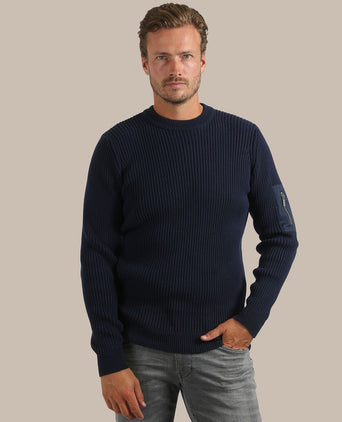 Mou trui donkerblauw