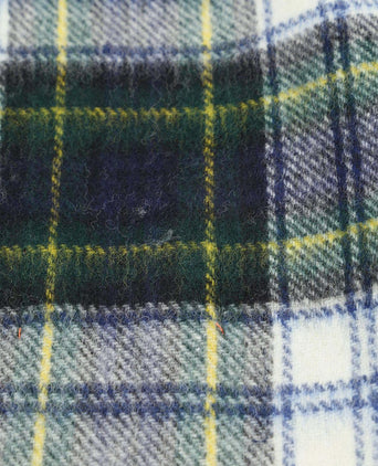 Suitable sjaal ruit merino wol donkerblauw multicolour