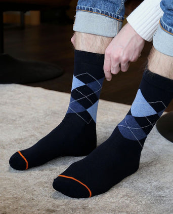 Suitable sokken argyle donkerblauw