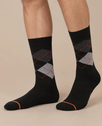 Sokken argyle zwart