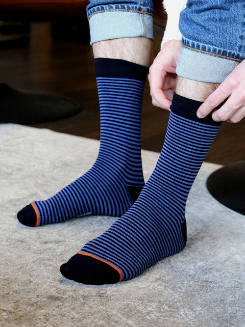 Suitable sokken streep blauw