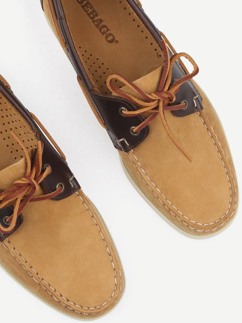 Sebago bootschoenen docksides portland beige bruin