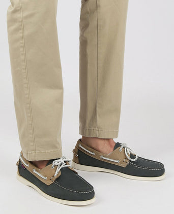 Sebago bootschoenen docksides portland donkerblauw beige