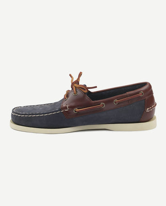 Sebago bootschoenen docksides portland donkerblauw bruin