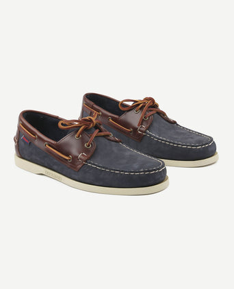 Sebago bootschoenen docksides portland donkerblauw bruin