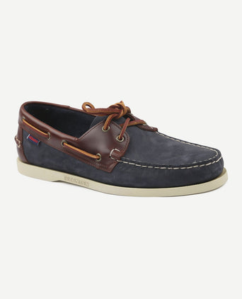 Sebago bootschoenen docksides portland donkerblauw bruin