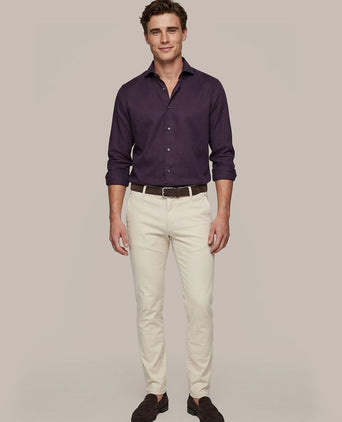 Sorona overhemd aubergine
