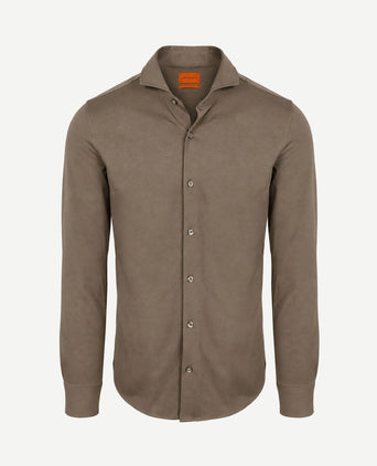 Sorona overhemd dark taupe