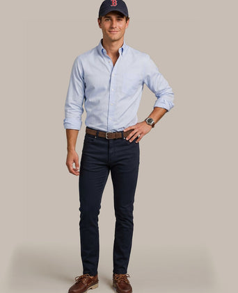 Overhemd twill lichtblauw