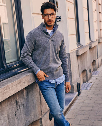 Steppin' Out poplin overhemd ruit lichtblauw | Regular-fit