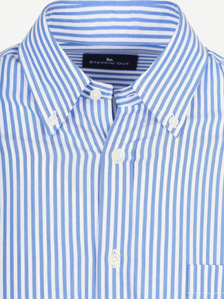 Overhemd big stripe blauw Overhemd big stripe blauw