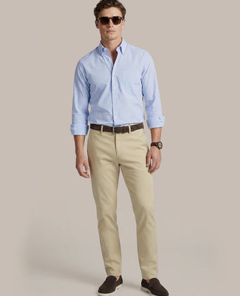 Overhemd checks blauw roze