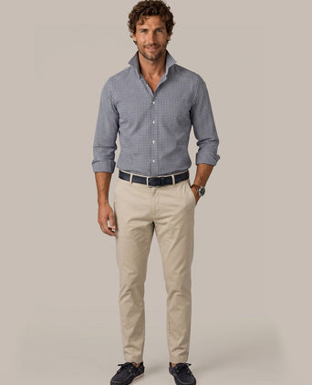 Overhemd vichy ruit donkerblauw