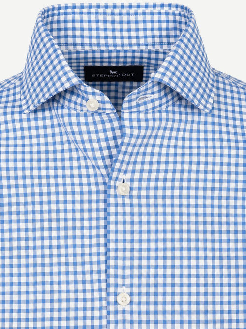 Oxford overhemd ruit blauw