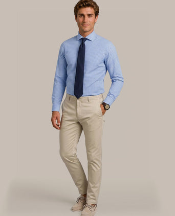 Oxford overhemd ruit blauw