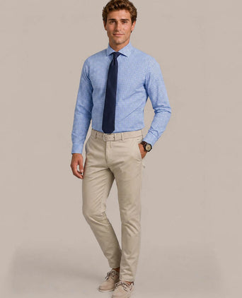 Oxford overhemd ruit blauw