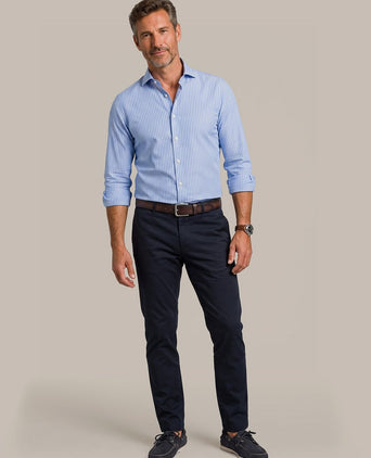 Oxford overhemd stripe blauw