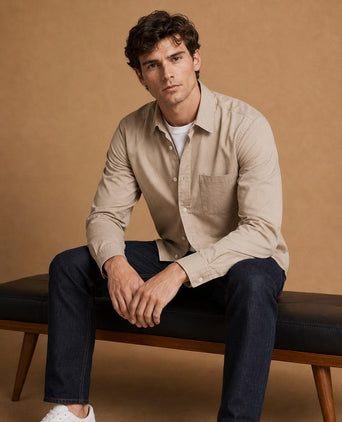 The tommy overhemd beige