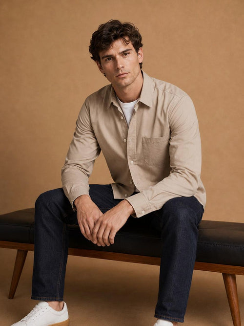 The tommy overhemd beige