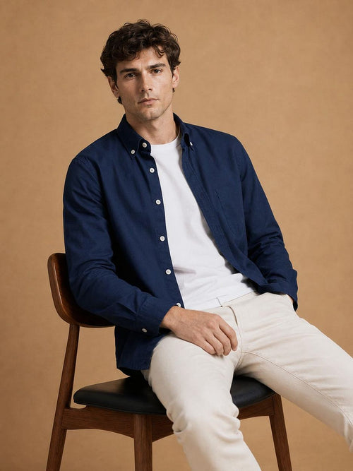 The tommy overhemd donkerblauw