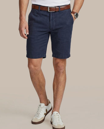 Milwau short linen donkerblauw
