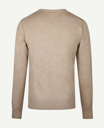 Trui cashmere v-hals khaki
