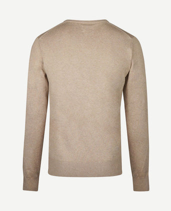 Trui cashmere v-hals khaki