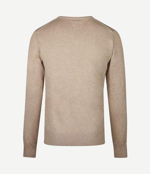 Trui cashmere v-hals khaki