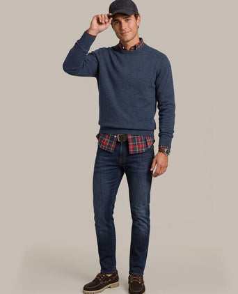 Trui lamswol mid blauw