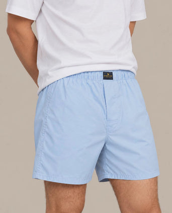 Boxershort solid poplin lichtblauw