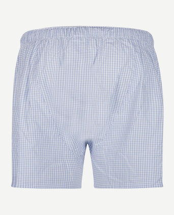 Boxershort ruit lichtblauw