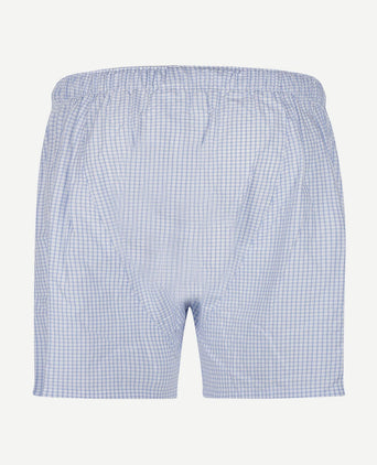 Boxershort ruit lichtblauw
