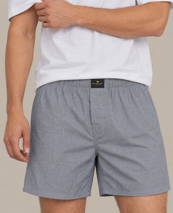 Boxershort print donkerblauw