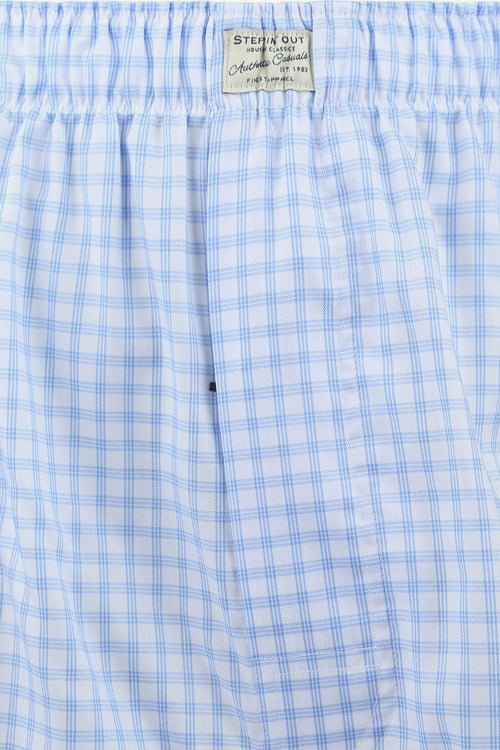 Boxershort ruit blauw