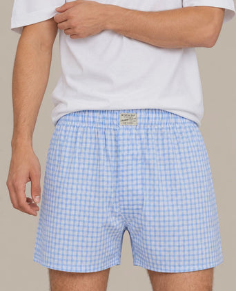 Boxershort ruit blauw