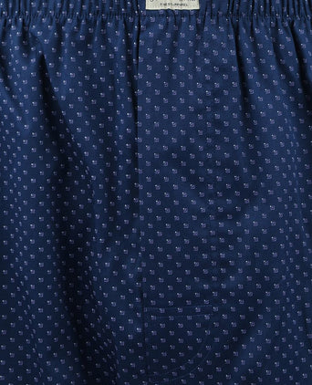 Boxershort print donkerblauw