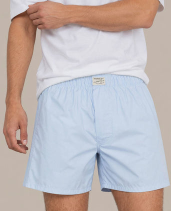Boxershort poplin solid licht blauw