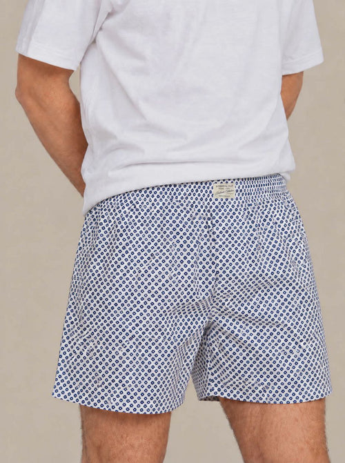 Boxershort bloem blauw