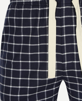 Loungebroek ruit donkerblauw