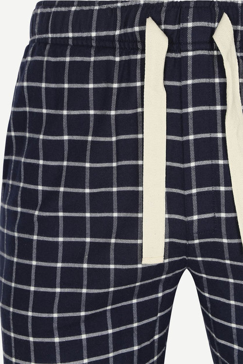 Loungebroek ruit donkerblauw