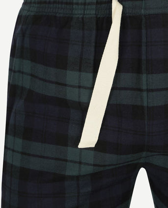 Loungebroek ruit donkerblauw groen