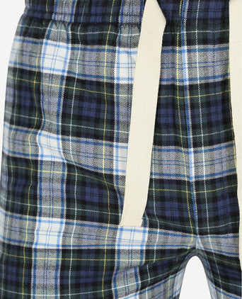 Loungebroek ruit blauw en groen