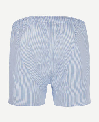 Boxershort poplin gestreept lichtblauw