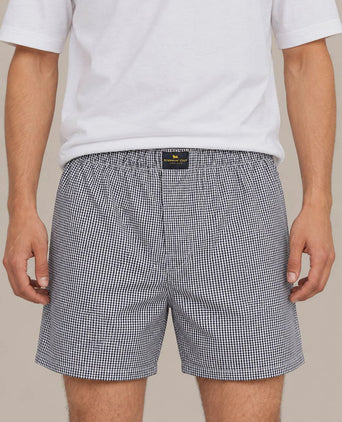 Boxershort ruit donkerblauw