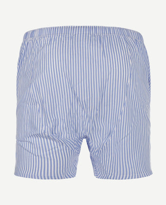 Boxershort poplin streep blauw