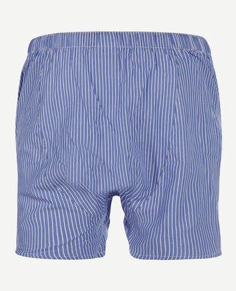 Boxershort poplin streep blauw