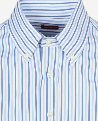 Extra lange mouwen overhemd streep blauw