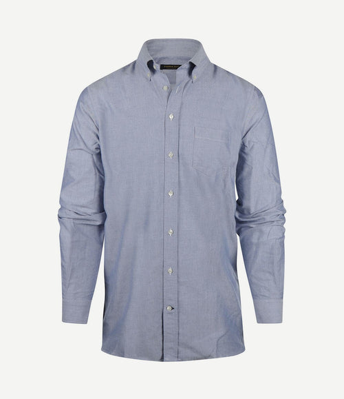 Overhemd Oxford melange blauw